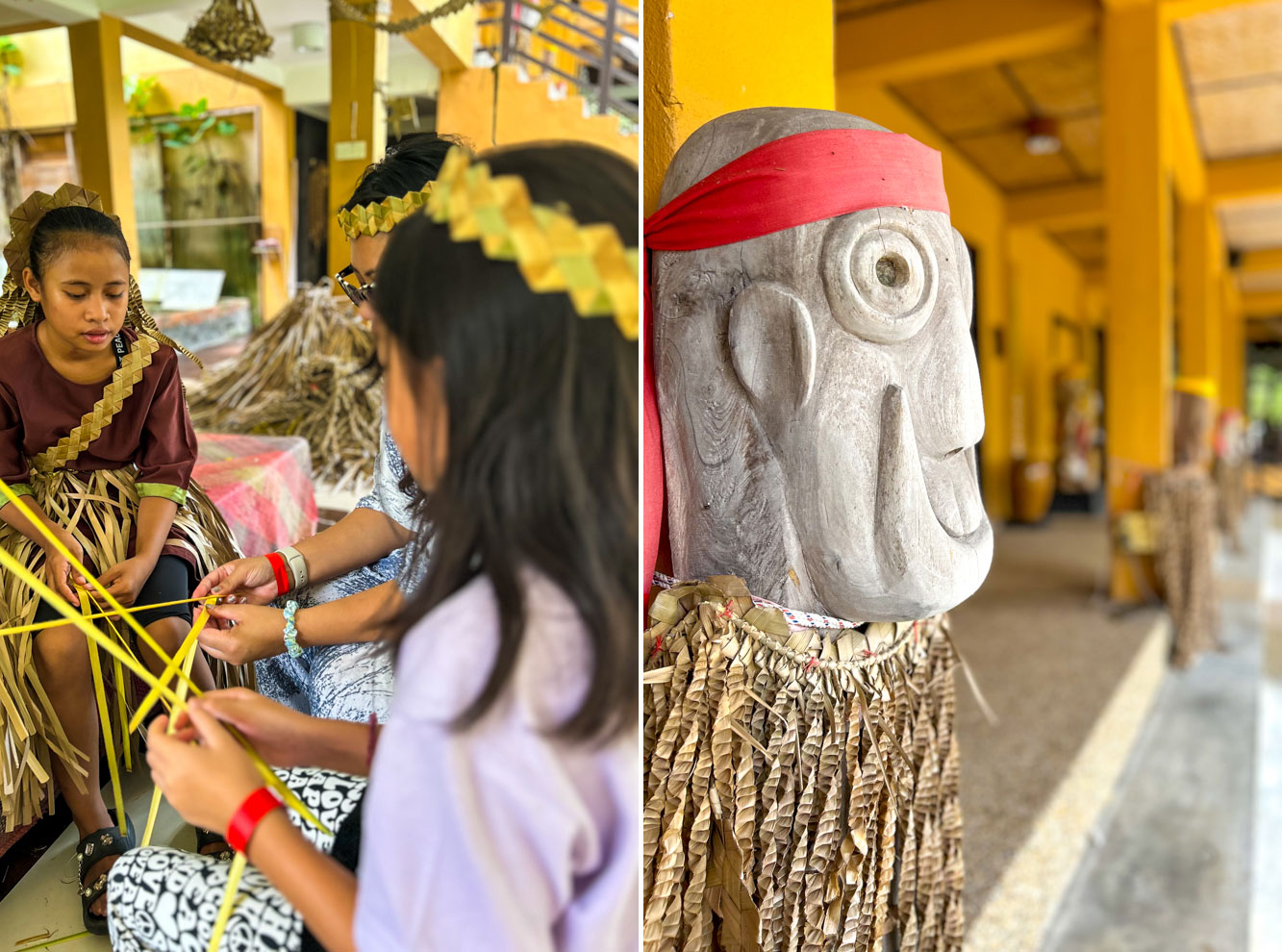 Mah Meri wooden masks and carvings
