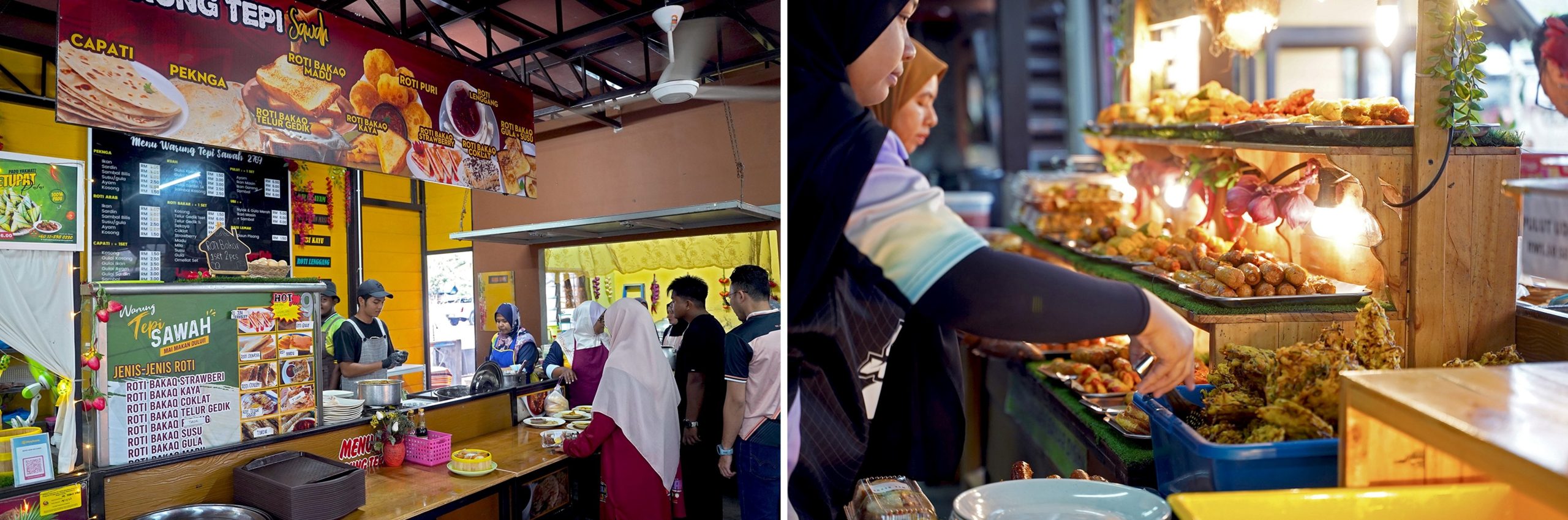 Warung Tepi Sawah breakfast view over paddy fields