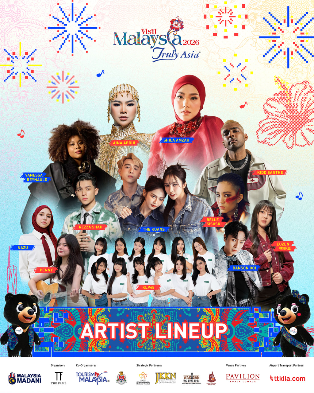 Artist line-up poster Pavilion KL