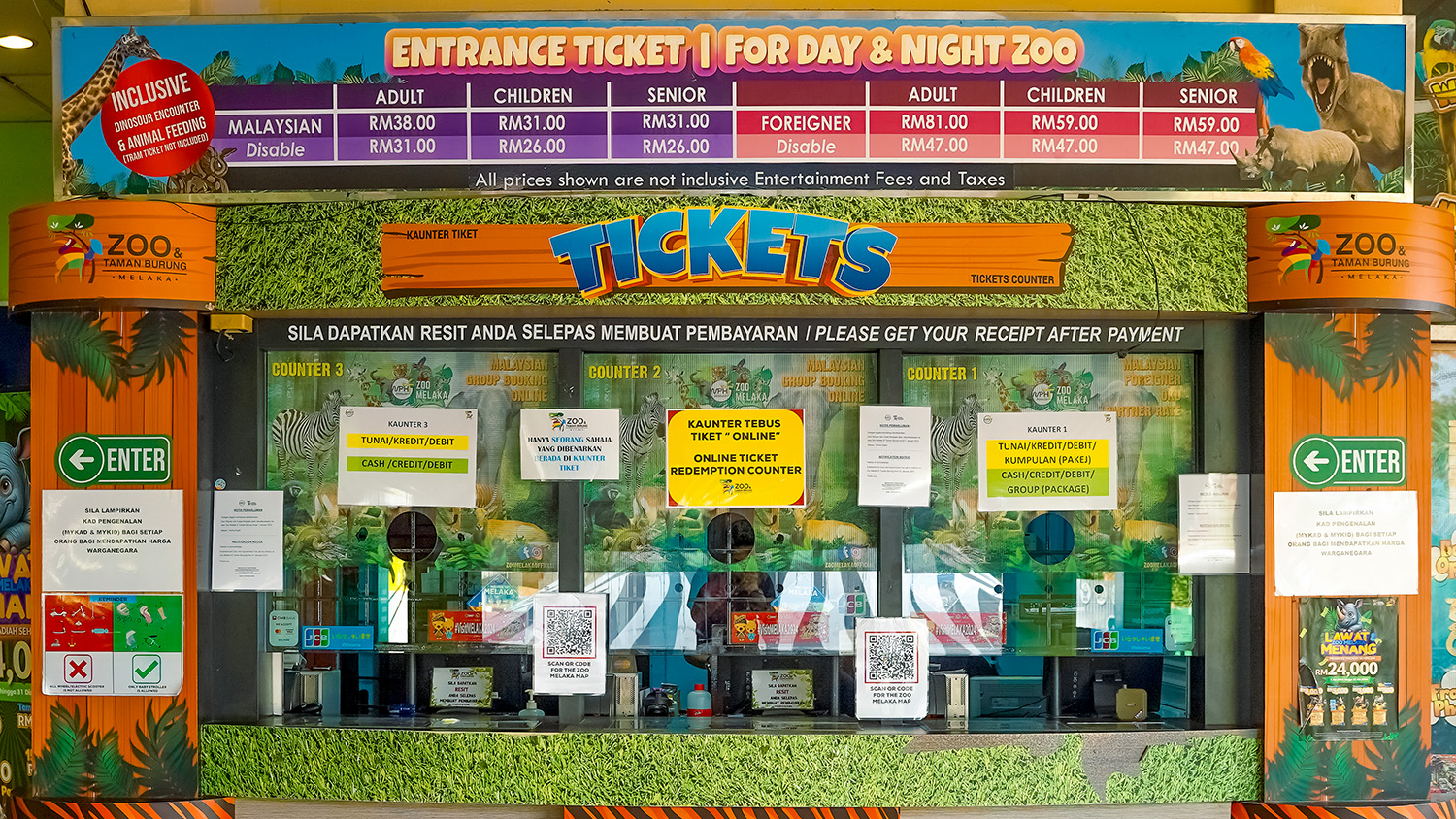 Zoo Melaka tram and facilities